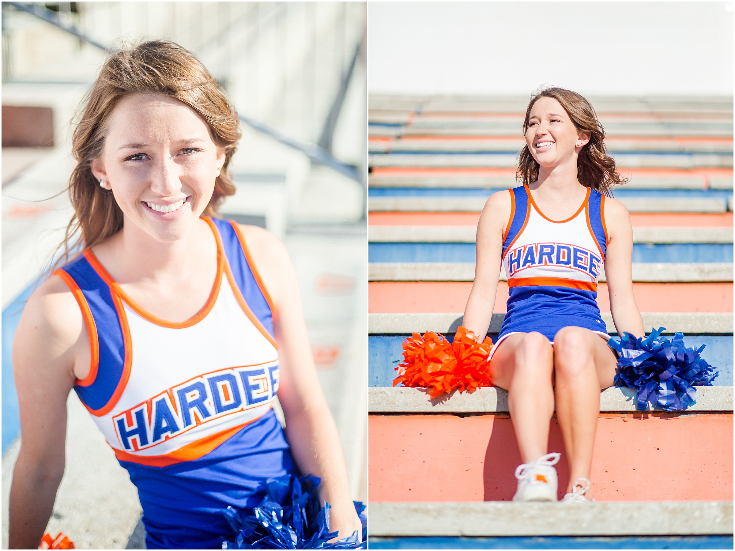2019 Hardee High School Senior, Claire, wore her cheerleading uniform for her Wauchula FL photo shoot.