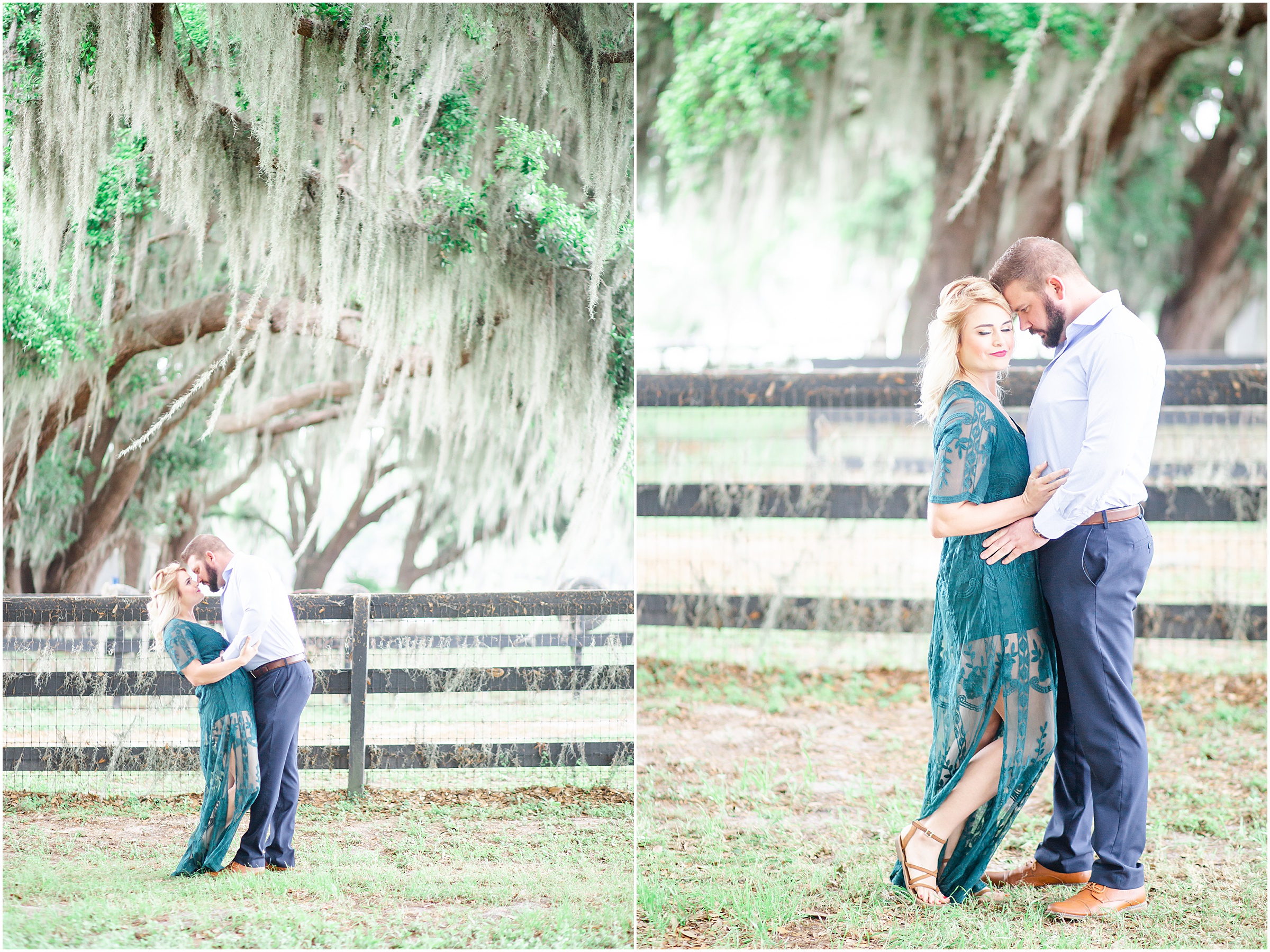 Couple engaged for 3 years, Brooke & Jeremy take engagement pictures at Covington Farms in Dade City, Florida.