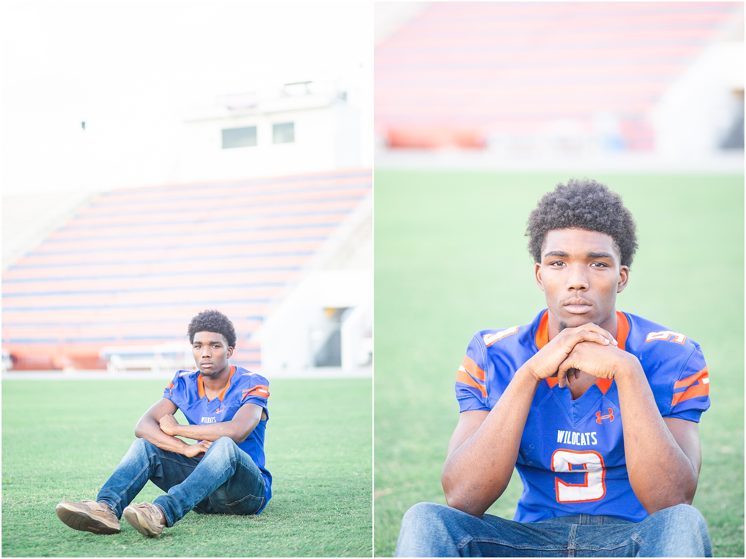 Hardee High School Football Player, Randy McLeod takes Senior photos in Wauchula, Florida.