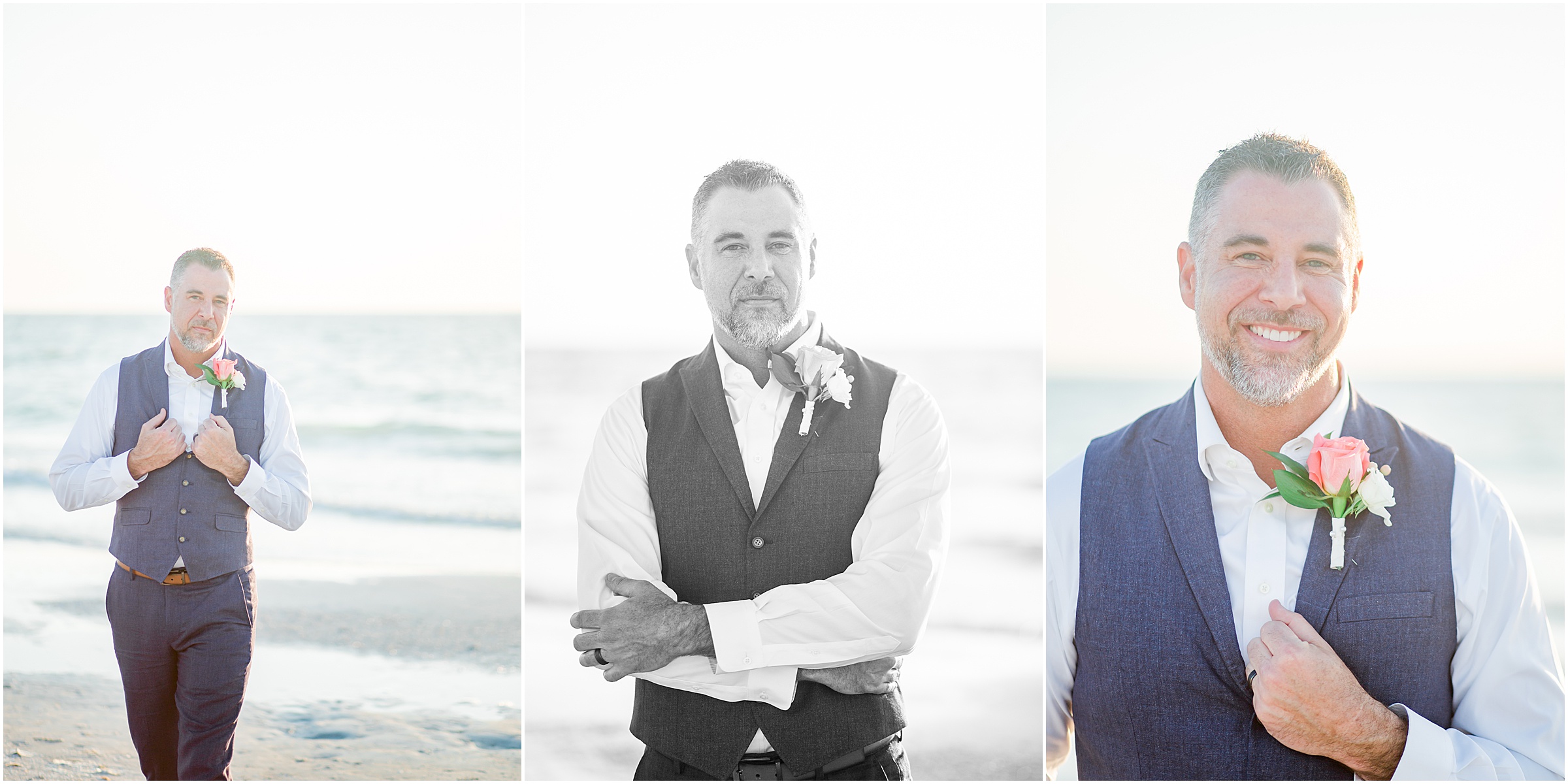 Paige & Chris Chance get married at their intimate beach elopement on Indian Rocks Beach Florida.