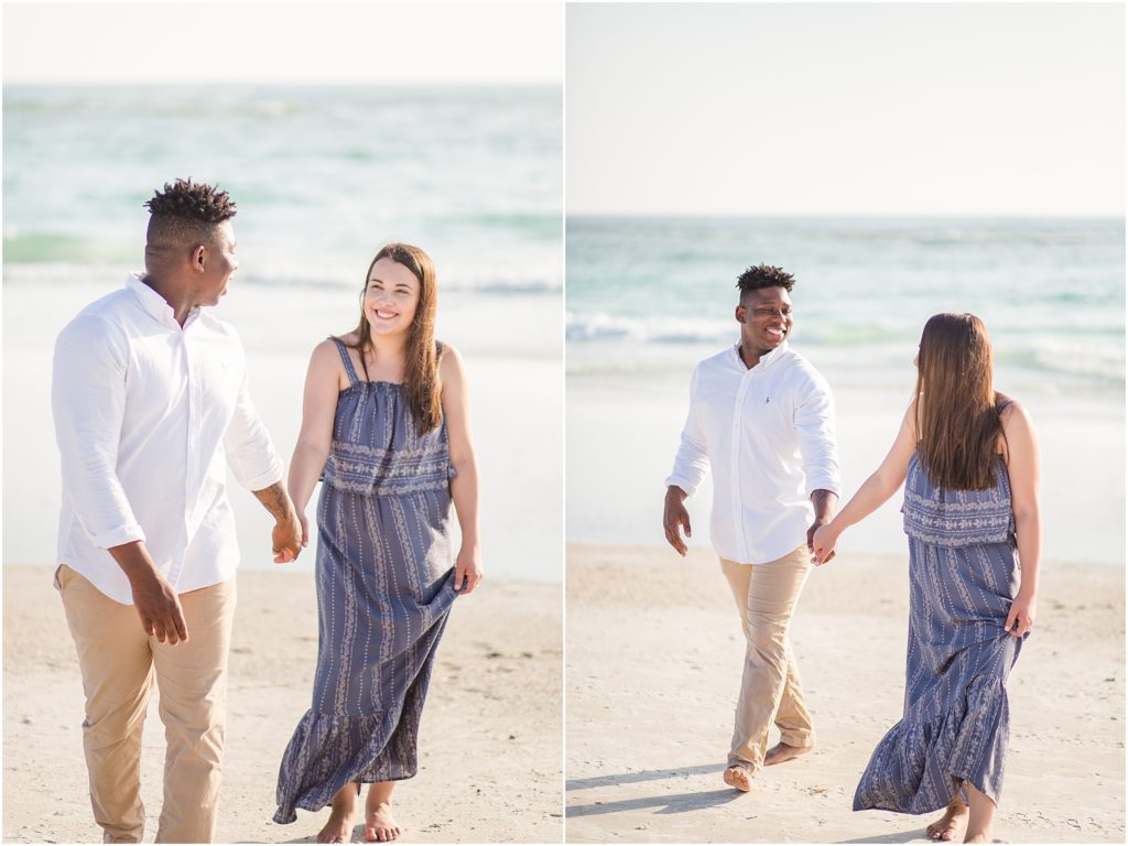 Sunset engagement session on Coquina Beach by Megan Renee Photography
