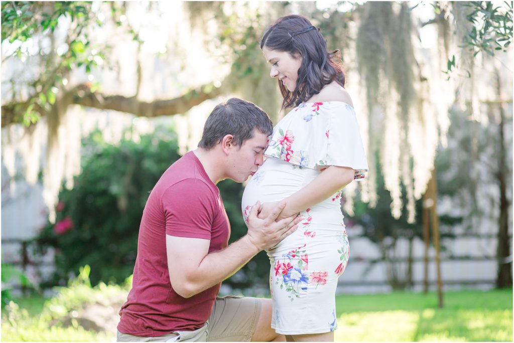 Couple maternity session while pregnant with twins.