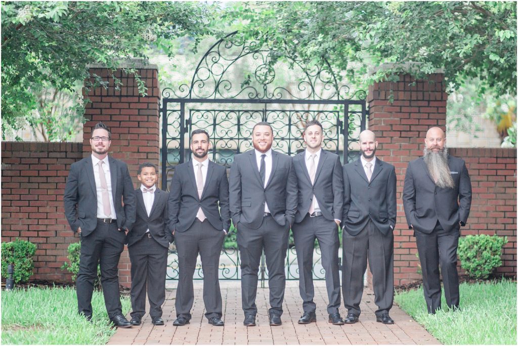Groomsmen at Sorosis Building in Lakeland Florida.