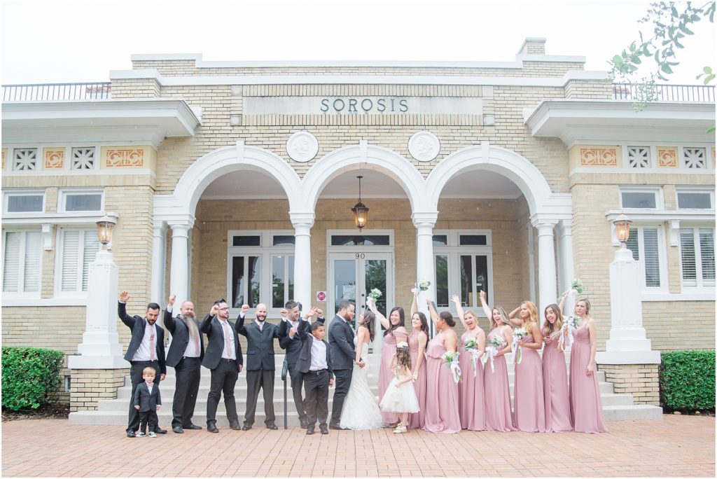 Bridal Party in front of Sorosis Building.