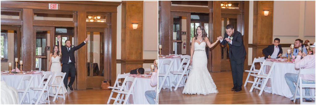 Bride & Groom enter their reception at the Sorosis Building.