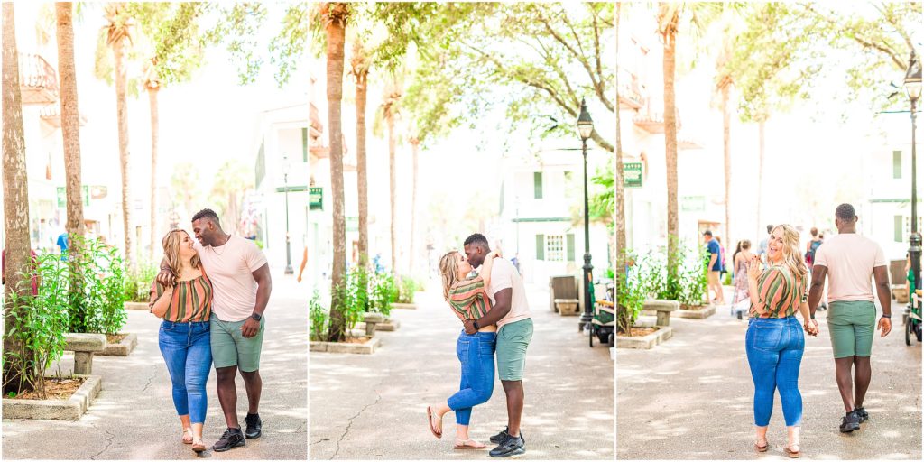 Megan & Adson kiss in the streets of St. Augustine