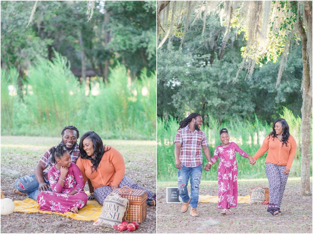 Blended family gets fall photos done in Wauchula, Florida.