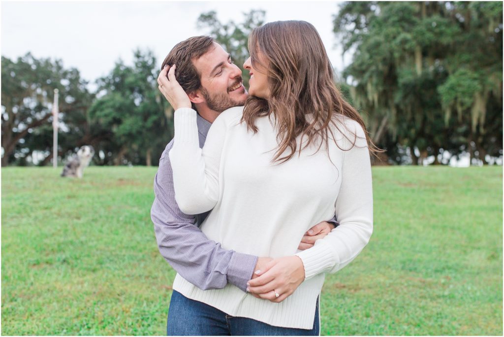 Rustic engagment session by creek in Zolfo Springs, Florida.