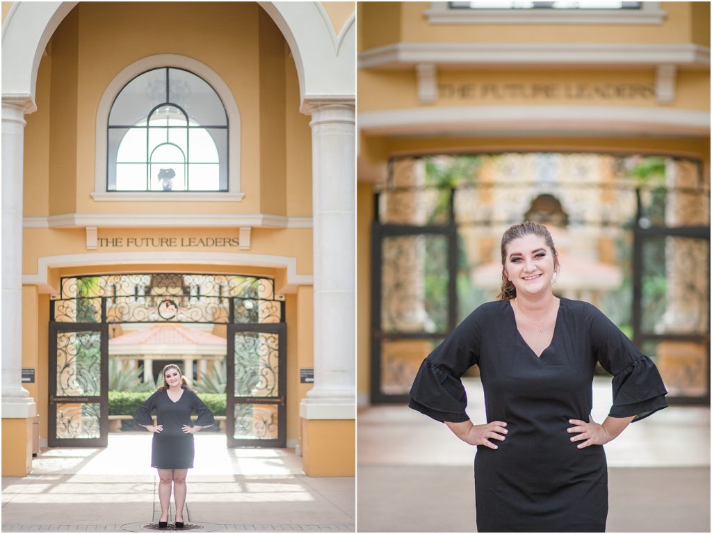 Senior photography at the University of Central Florida Rosen Campus.