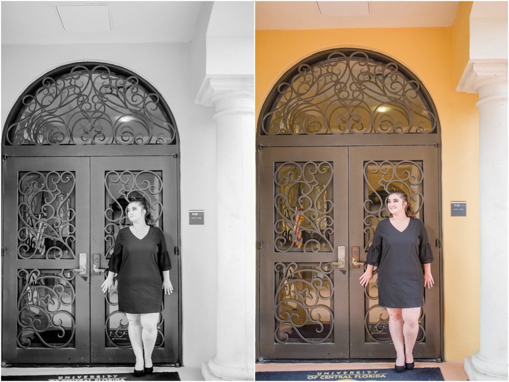 Senior photography at the University of Central Florida Rosen Campus.