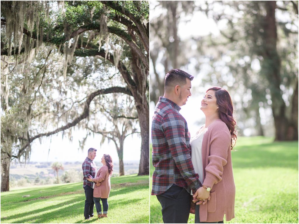 Engagement photography at Bok Tower Gardens.