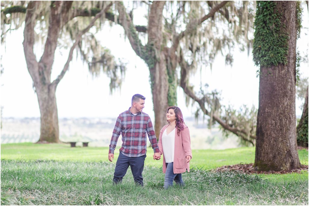Engagement photography at Bok Tower Gardens.