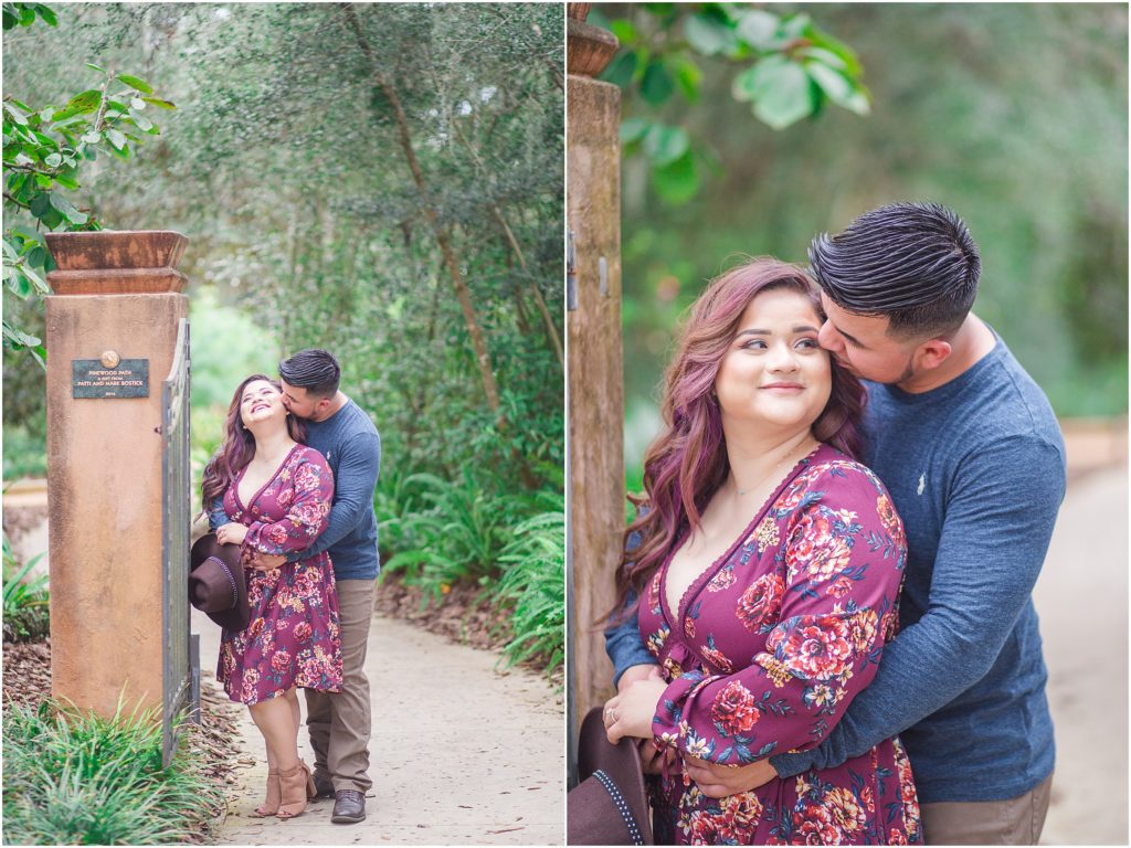 Fall time engagement session at Bok Tower Gardens in Lake Wales, Florida.