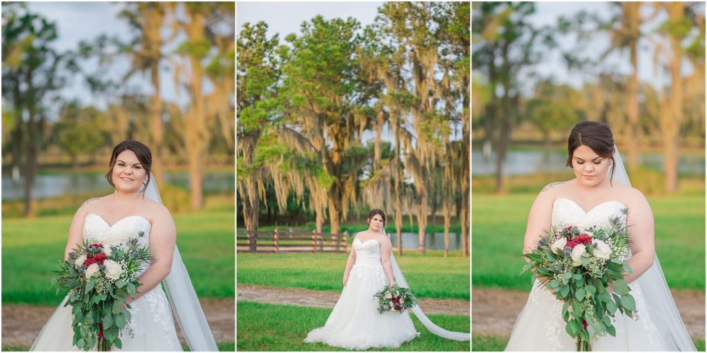 Bride and Groom portraits at Hardee Lakes Park by Megan Renee Photography.