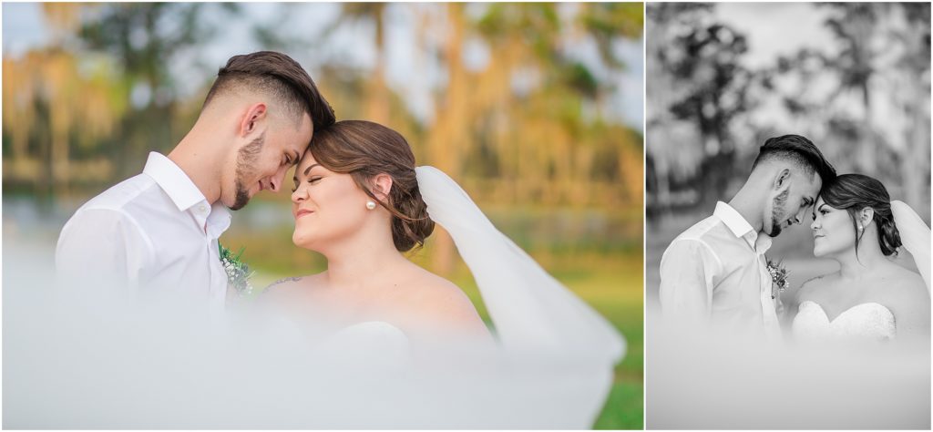 Bride and Groom portraits at Hardee Lakes Park by Megan Renee Photography.