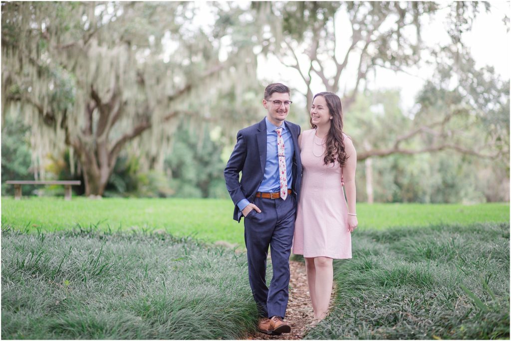 Engagement session at Bok Tower Gardens by Megan Renee Photography.