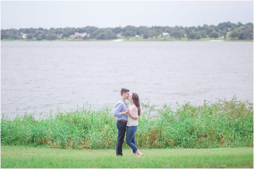 Danielle & Weston sweet engagement session at Lake Wailes Park.