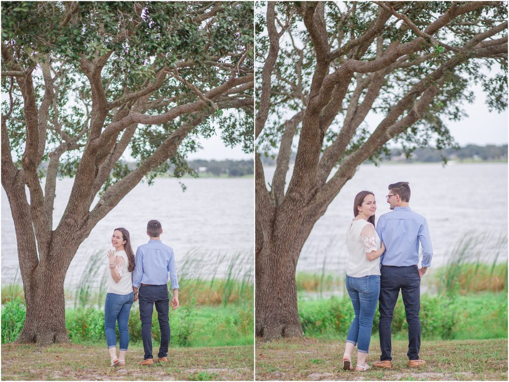 Danielle & Weston sweet engagement session at Lake Wailes Park.