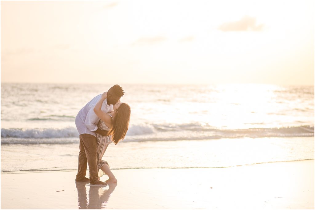 Sunset engagement session on Coquina Beach by Megan Renee Photography