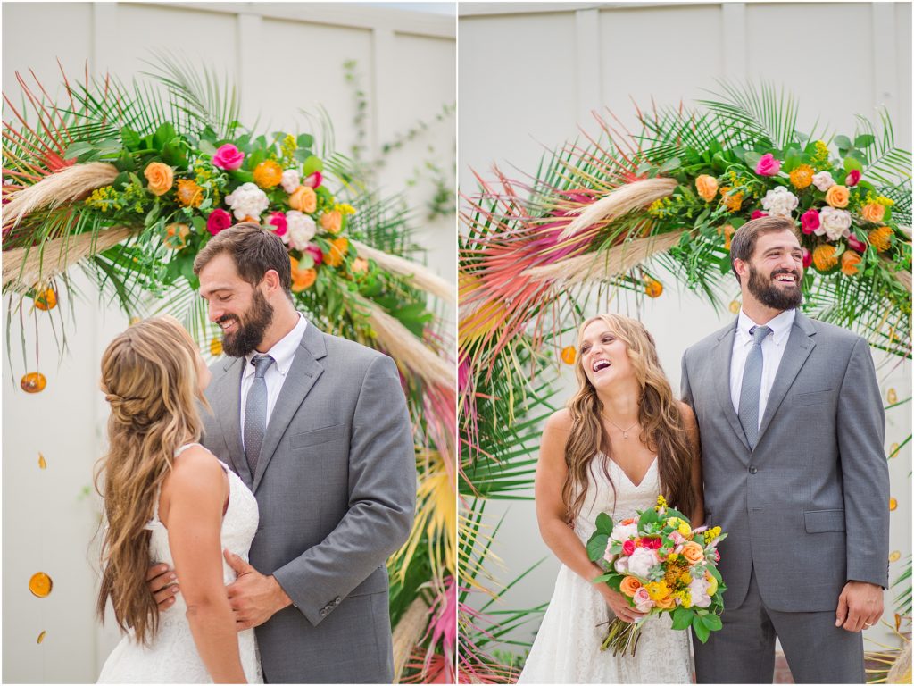Tropical Bohemian Styled Wedding Shoot at the Edison Barn Venue in Dade City Florida by Megan Renee Photography.